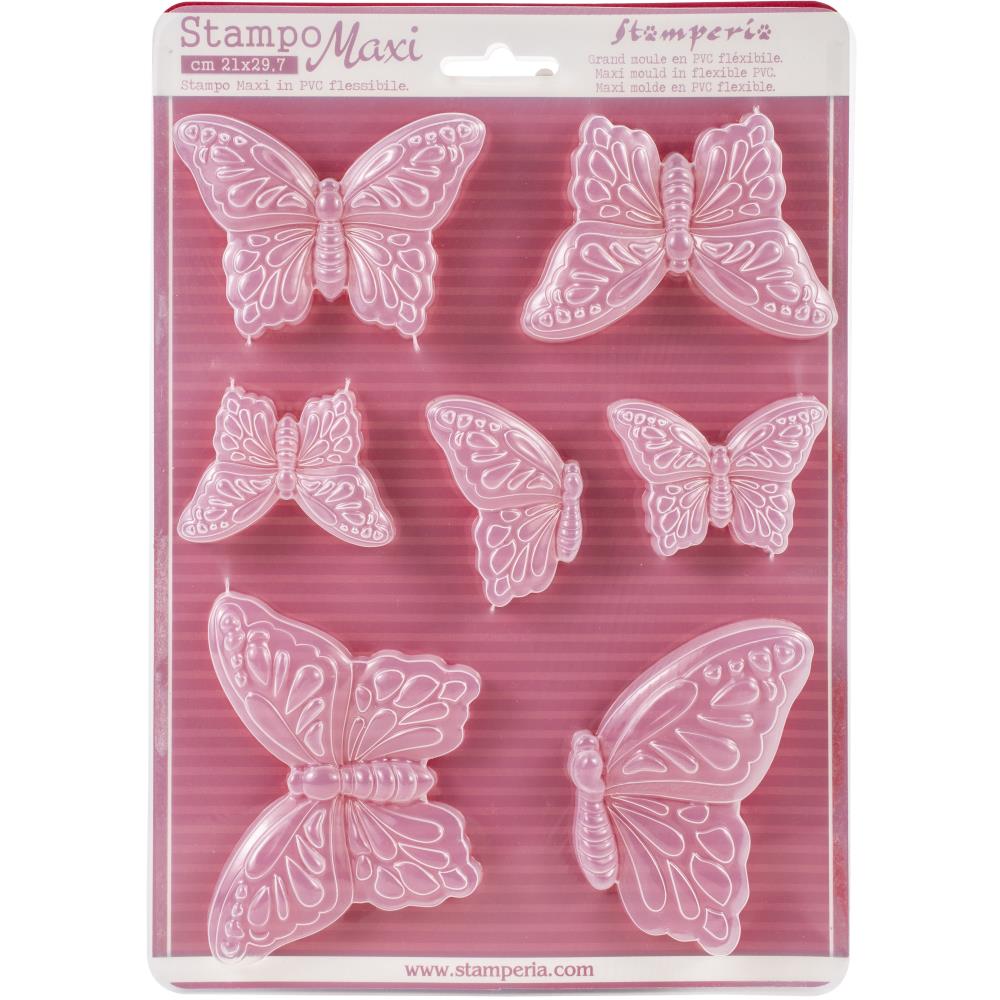 Stamperia Soft Maxi Mould 8.5"X11.5" - Butterflies Stamperia Soft Maxi Mould 8.5"X11.5" - Butterflies