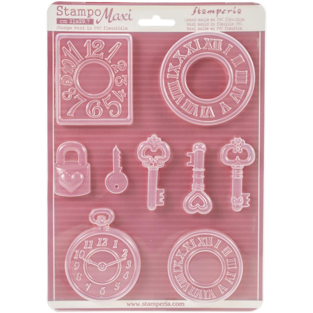 Stamperia Soft Maxi Mould 8.5"X11.5" - Watches Stamperia Soft Maxi Mould 8.5"X11.5" - Watches