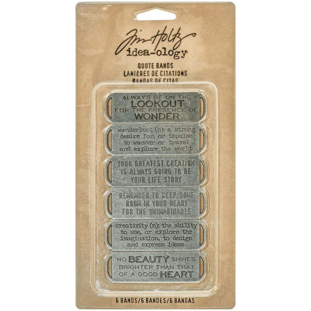 Tim Holtz ideaology Metal Quote Bands - Antique Nickel tim holtz metal quote bands Antique Nickel Tim Holtz ideaology Metal Quote Bands - Antique Nickel