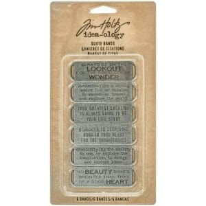 Tim Holtz ideaology Metal Quote Bands - Antique Nickel