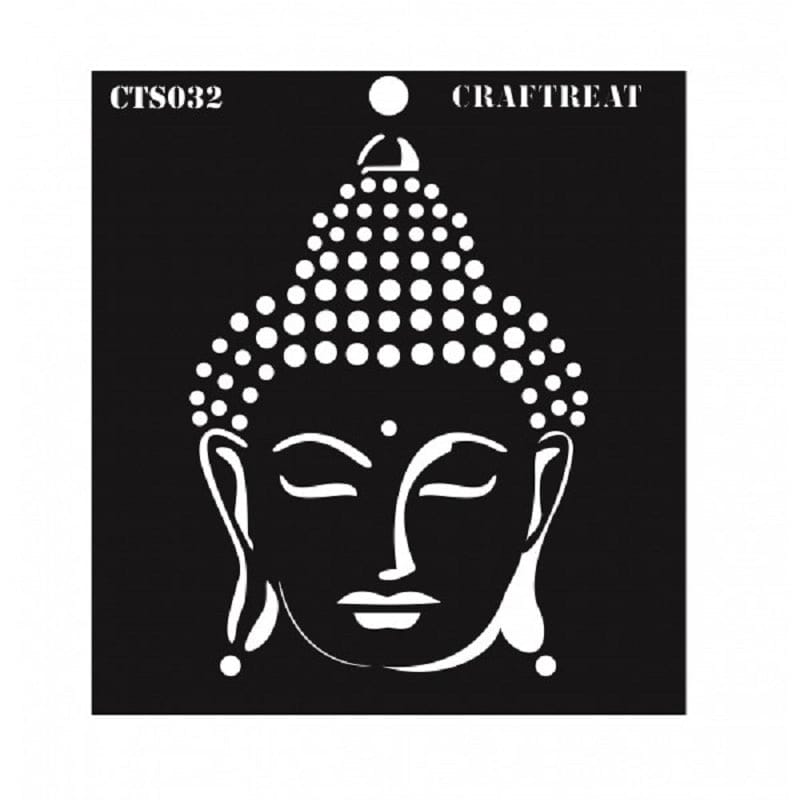 CrafTreat 6"x6" Stencil - Buddha CrafTreat Stencil Buddha CTS032 CrafTreat 6"x6" Stencil - Buddha