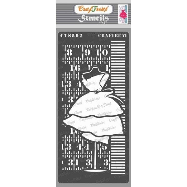 CrafTreat 4"x8" Stencil - Couture Fashion CrafTreat Stencil Couture Fashion 4x8 CTS592 CrafTreat 4"x8" Stencil - Couture Fashion