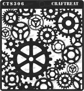 CrafTreat 6"x6" Stencil - Gears