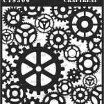 CrafTreat 6"x6" Stencil - Gears