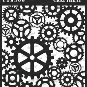 CrafTreat 6"x6" Stencil - Gears