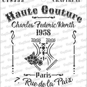 CrafTreat 6"x6" Stencil - Haute Couture