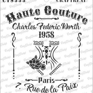 CrafTreat 6"x6" Stencil - Haute Couture