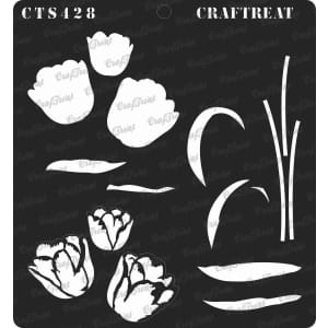 CrafTreat 6"x6" Stencil - Layered Tulip