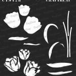 CrafTreat 6"x6" Stencil - Layered Tulip