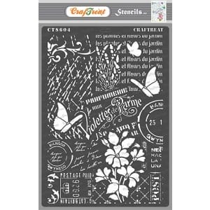 CrafTreat A4 Stencil - Flower Collage