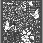 CrafTreat A4 Stencil - Flower Collage