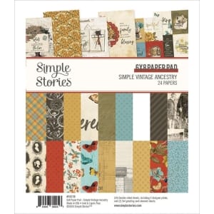 Simple Stories Double-Sided Paper Pad - Simple Vintage Ancestry (6"X8" 24/Pkg)