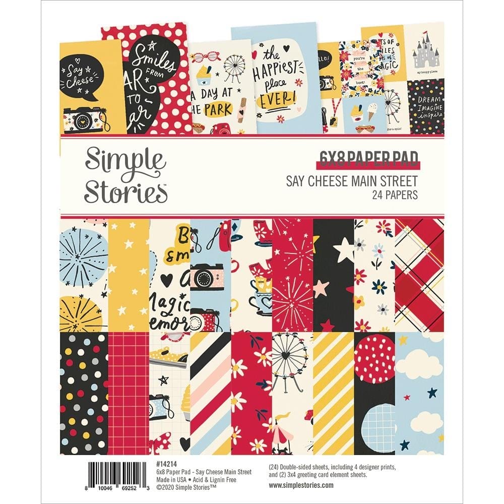 Simple Stories Double-Sided Paper Pad 6"X8" 24/Pkg - Say Cheese Main Street 14214 simple stories paper say cheese Simple Stories Double-Sided Paper Pad 6"X8" 24/Pkg - Say Cheese Main Street