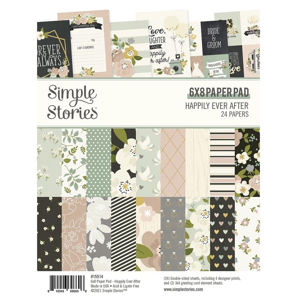 Simple Stories Double-Sided Paper Pad - Happily Ever After (6"X8" 24/Pkg) 15514 simple stories paper happily ever after Simple Stories Double-Sided Paper Pad - Happily Ever After (6"X8" 24/Pkg)