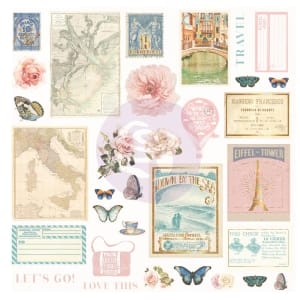 Prima Capri Cardstock Ephemera 32/Pkg
