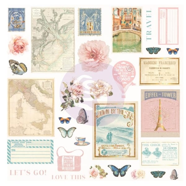 Prima Capri Cardstock Ephemera 32/Pkg