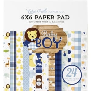 Echo Park paper pad - Baby Boy (6by6 inch)