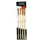 Arora Art Brushes 4 pieces Flat Taklon Brushes
