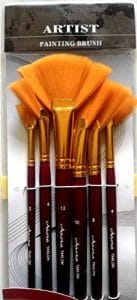 Arora Art Brushes 7 pieces Golden Fan Brushes