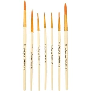 Arora Art Brushes 7 pieces Round Taklon Brushes