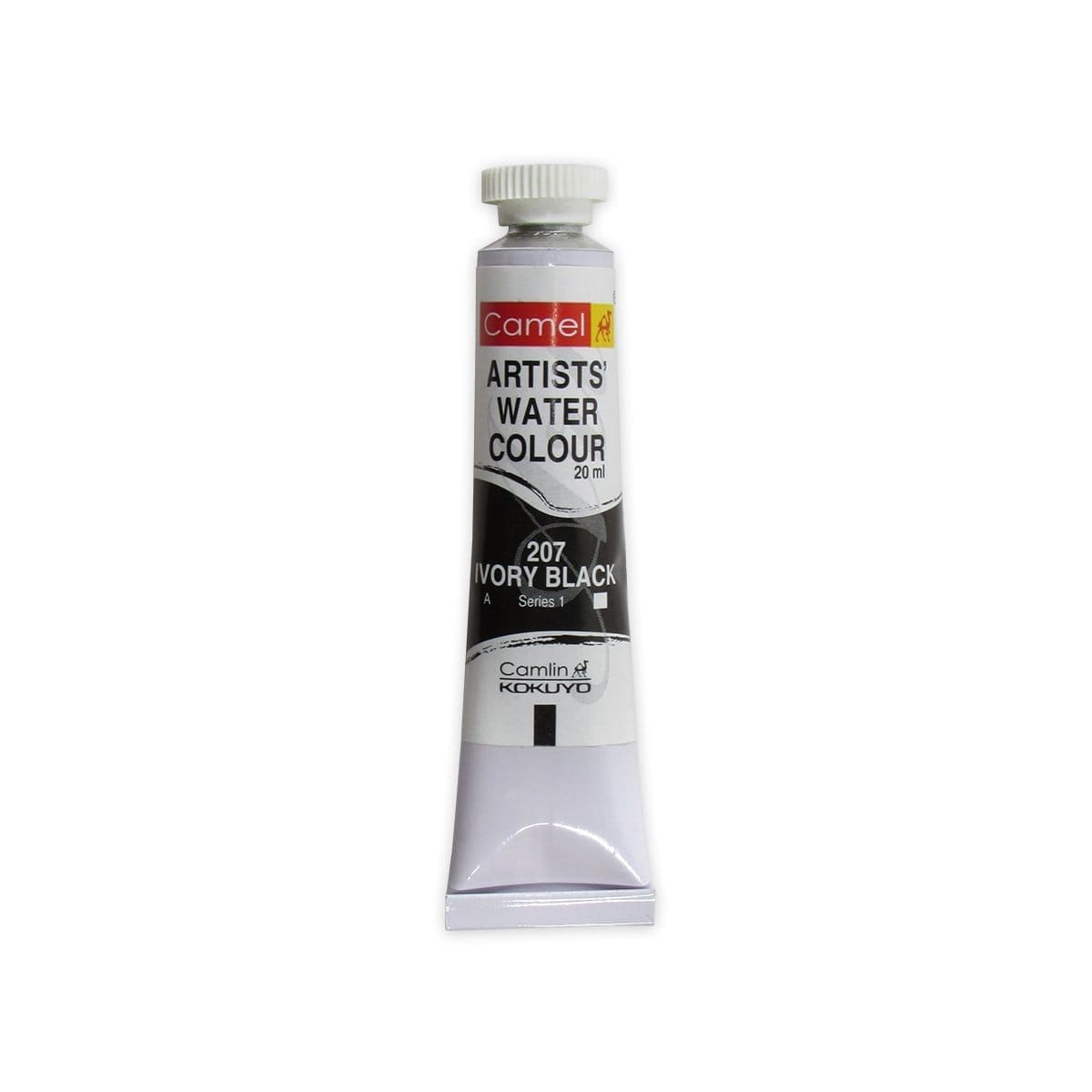 Camel Artist Watercolour Tubes (20 ml) - Series 1 - Ivory Black (207) Camel Camlin Artists Watercolor Tube 20ml Ivory Black Camel Artist Watercolour Tubes (20 ml) - Series 1 - Ivory Black (207)