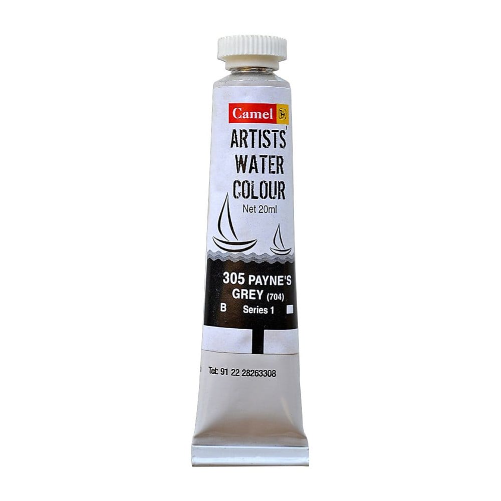 Camel Artist Watercolour Tubes (20 ml) - Series 1 - Paynes Grey (305) Camel Camlin Artists Watercolor Tube 20ml Paynes Grey Camel Artist Watercolour Tubes (20 ml) - Series 1 - Paynes Grey (305)