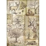 Stamperia Rice Paper A4 - Deer and Wild Boar