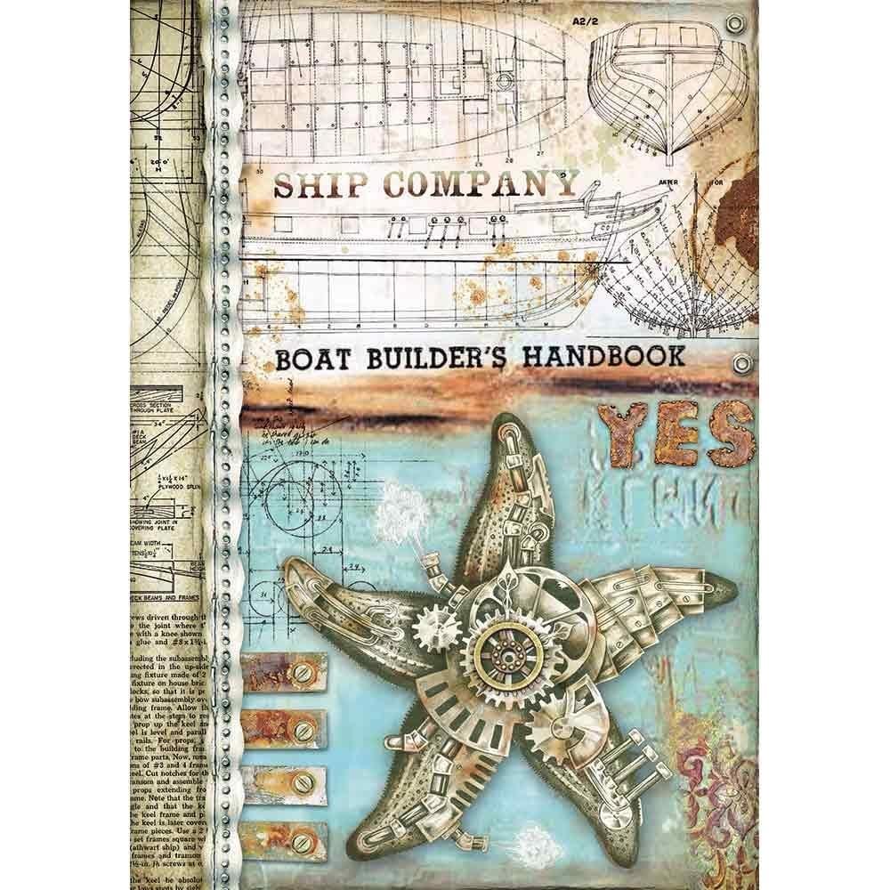 Stamperia Rice Paper A4 - Sea Star DFSA4432 stamperia rice paper sea star Stamperia Rice Paper A4 - Sea Star