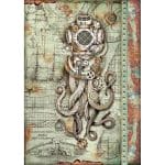 Stamperia Rice Paper A4 - Octopus