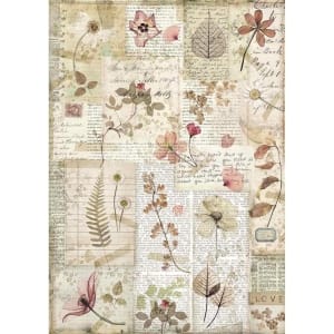 Stamperia Rice Paper A4 - Pressed Flowers