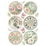 Stamperia Rice Paper A4 - Round clocks