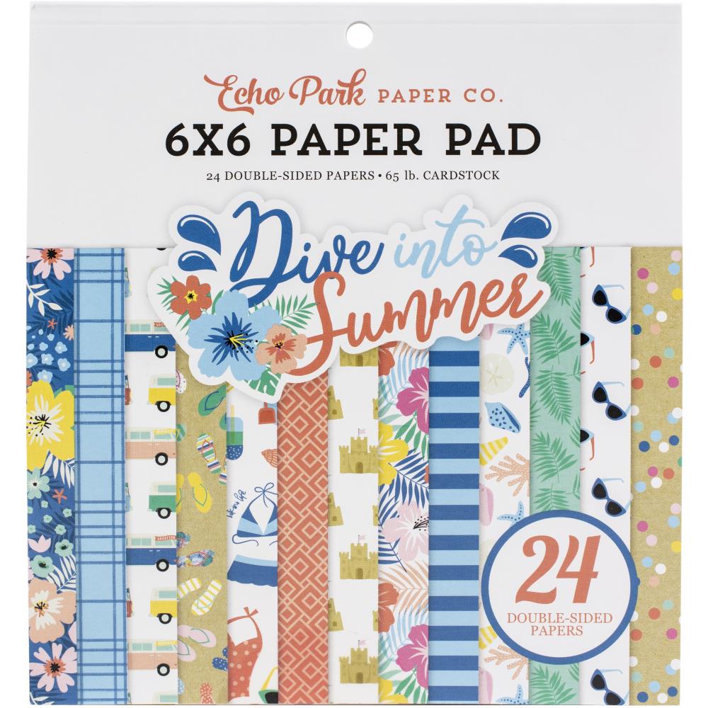 Echo Park paper pad - Dive in to Summer (6by6 inch) IS210023 echo park paper dive into summer 6by6 Echo Park paper pad - Dive in to Summer (6by6 inch)