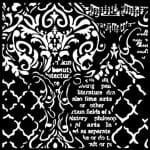 Stamperia Stencil 7.08"X7.08" - Wallpaper Music and Writings