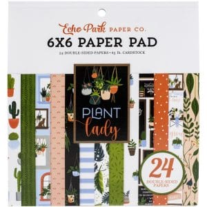 Echo Park paper pad - Plant Lady (6by6 inch)