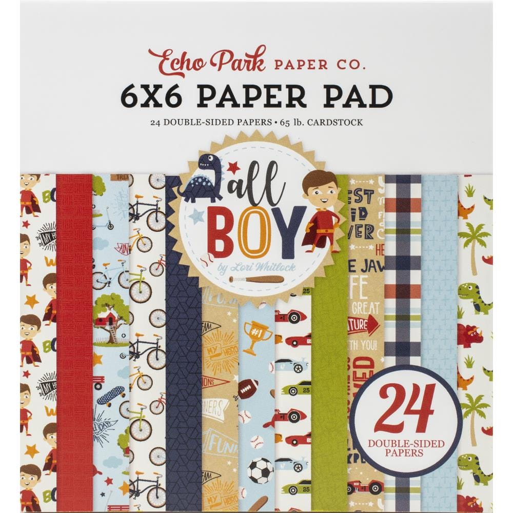 Echo Park paper pad - All Boy (6by6 inch) LB207023 echo park paper all boy 6by6 Echo Park paper pad - All Boy (6by6 inch)
