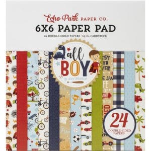 Echo Park paper pad - All Boy (6by6 inch)