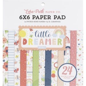Echo Park Double-Sided Paper Pad 6"X6" 24/Pkg - Little Dreamer Girl