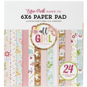 Echo Park paper pad - All Girl (6by6 inch)