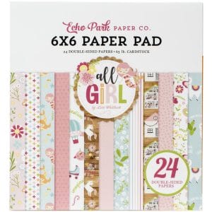 Echo Park paper pad - All Girl (6by6 inch)