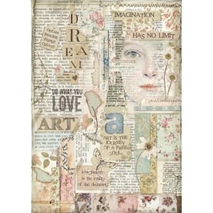 Stamperia Rice Paper A4 - Love Art