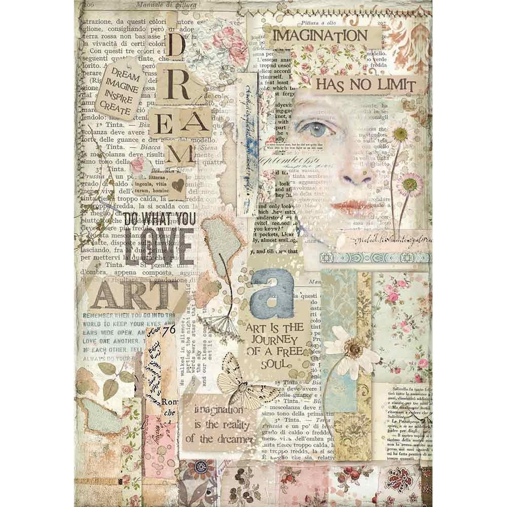 Stamperia Rice Paper A4 - Love Art