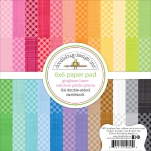Doodlebug Double-Sided Paper Pad 6"X6" 24/Pkg Petite Prints - Gingham and Linen
