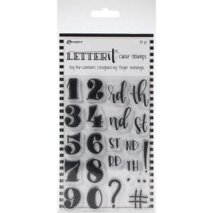 Ranger Letter It Clear Stamp Set 4"X6" - By The Numbers
