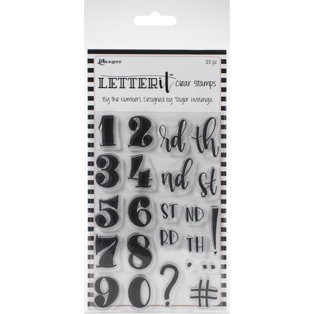 Ranger Letter It Clear Stamp Set 4"X6" - By The Numbers Ranger letter it Stamp by the numbers LEC68099 Ranger Letter It Clear Stamp Set 4"X6" - By The Numbers