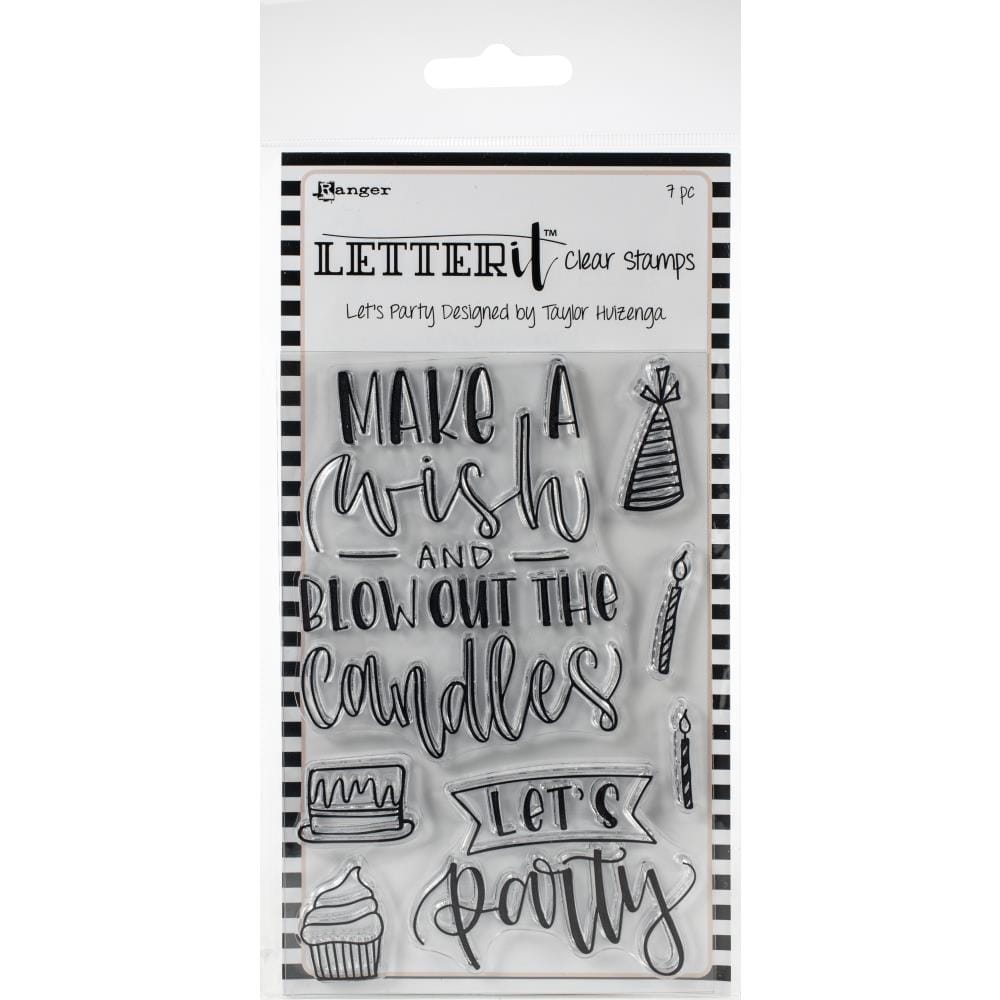 Ranger Letter It Clear Stamp Set 4"X6" - Let's Party Ranger letter it Stamp lets party LEC68136 Ranger Letter It Clear Stamp Set 4"X6" - Let's Party