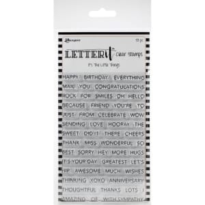 Ranger Letter It Clear Stamp Set 4"X6" - It's The Little Things