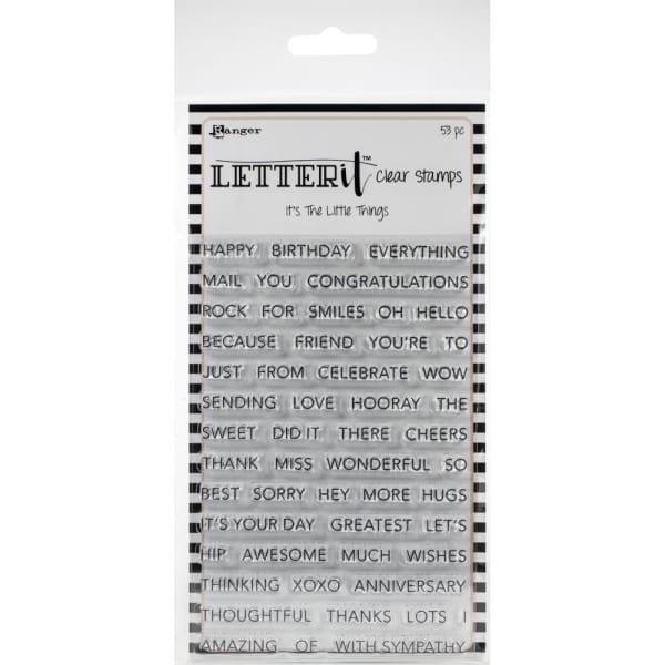Ranger Letter It Clear Stamp Set 4"X6" - It's The Little Things