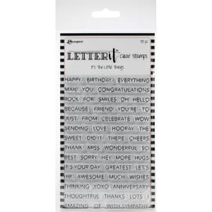Ranger Letter It Clear Stamp Set 4"X6" - It's The Little Things