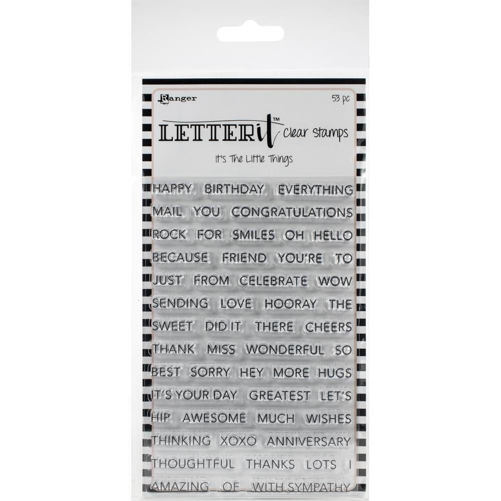 Ranger Letter It Clear Stamp Set 4"X6" - It's The Little Things Ranger letter it Stamp set little things LEC68129 Ranger Letter It Clear Stamp Set 4"X6" - It's The Little Things