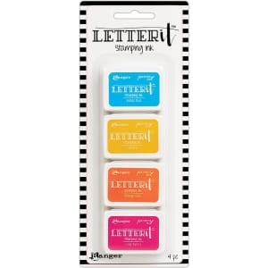 Ranger Letter It Stamping Ink Set # 3 (Set of 4)
